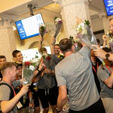 Lietuvos U-20 rinktinė sugrįžo į Lietuvą | Pauliaus Peleckio / BNS foto nuotr. 26