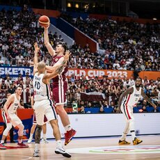 Prancūzija - Latvija rungtynių akimirka | FIBA nuotr. 49