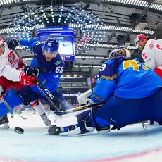 Kazachstanas – Lenkija rungtynių akimirka | IIHF nuotr. 10
