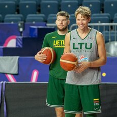 Lietuvos rinktinės treniruotė prieš rungtynes su Prancūzija | Tito Pacausko nuotr. 6