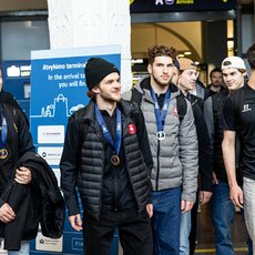 Lietuvos rinktinė sugrįžo su I-ojo diviziono B grupės nugalėtojų taure | Pauliaus Peleckio / BNS foto nuotr. 15
