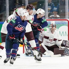 Latvijos – JAV rungtynių akimirka | IIHF nuotr. 6