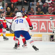 Austrija – Prancūzija rungtynių akimirka | IIHF nuotr. 16