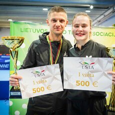 Kęstutis Žeimys ir Kornelija Riliškytė (Lietuvos stalo teniso asociacijos nuotr.) | Organizatorių nuotr. 3