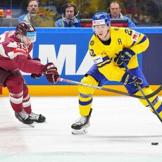 Latvija – Švedija rungtynių akimirka | IIHF nuotr. 8