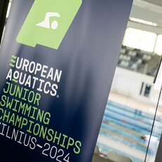 Europos jaunimo plaukimo čempionato Vilniuje pristatymas | Pauliaus Peleckio / BNS foto nuotr. 11