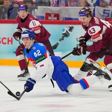 Latvija – Slovėnija rungtynių akimirka | IIHF nuotr. 6