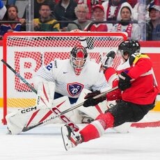 Austrija – Prancūzija rungtynių akimirka | IIHF nuotr. 45