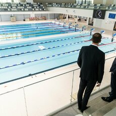 Europos jaunimo plaukimo čempionato Vilniuje pristatymas | Pauliaus Peleckio / BNS foto nuotr. 24
