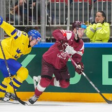 Latvija – Švedija rungtynių akimirka | IIHF nuotr. 22