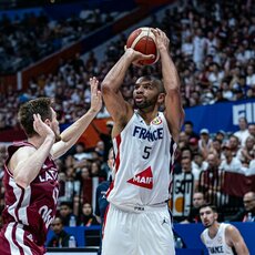 Prancūzija - Latvija rungtynių akimirka | FIBA nuotr. 28