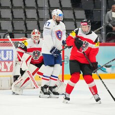 Austrija – Prancūzija rungtynių akimirka | IIHF nuotr. 14