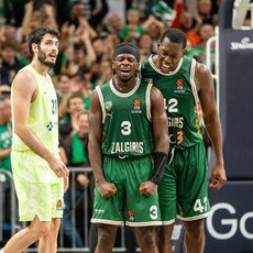 „Žalgiris“ – „Barcelona“ rungtynių akimirka | Teodoro Biliūno / BNS foto nuotr. 6