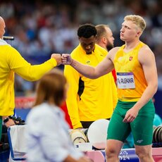 Olimpinis vyrų disko metimo finalas | Kipro Štreimikio/LTOK nuotr. 143