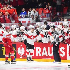 Danija – Šveicarija rungtynių akimirka | IIHF nuotr. 9
