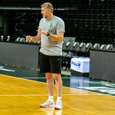 Lietuvos krepšinio rinktinės vakarinė treniruotė | Žygimanto Vingelio nuotr. 6