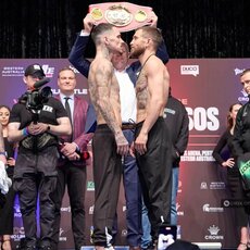 Vasilijaus Lomačenkos ir George‘o Kambosos svėrimų procedūra | Organizatorių nuotr. 10