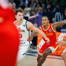 Lietuva – Juodkalnija rungtynių akimirka | Eriko Ovčarenko / BNS foto nuotr. 12