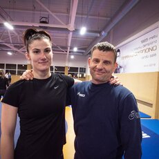 Danutė Domikaitytė su treneriu Aivaru Kaseliu l Manto Stankevičiaus nuotr. 4