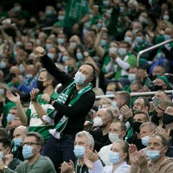 „Žalgirio“ sirgaliai rungtynėse su „Bayern“ | Eriko Ovčarenko / BNS foto nuotr. 5