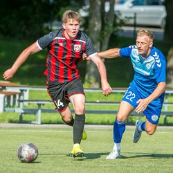 Lietuvos mažojo futbolo čempionato rungtynių akimirka (2023-07-01) | Evaldo Šemioto nuotr. 2