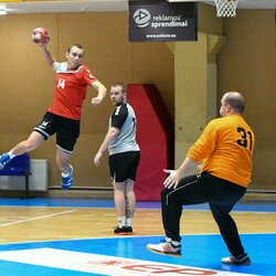 „Mėmelio-CSC Telecom“ ir „HC „Amber“/SM„Tauro“ rungtynės | Lietuvos rankinio lygos nuotr. 4