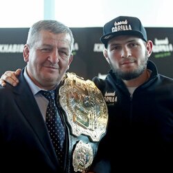 Abdulmanapas Nurmagomedovas ir Chabibas Nurmagomedovas | Scanpix nuotr. 3