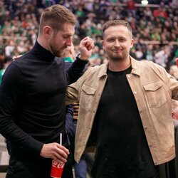 Žinomi žmonės ir sirgaliai „Žalgirio“ rungtynėse su „Barcelona“ | Roko Lukoševičiaus/BNS Foto nuotr. 2