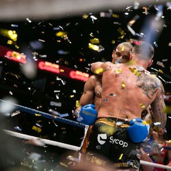 Sergejaus Maslobojevo ir Fraserio Weightmano dvikovos akimirka | Juliaus Kalinsko / BNS foto nuotr. 4