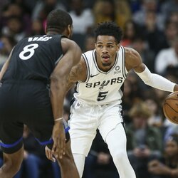 25. Dejounte Murray – 10,9 tšk., 5,8 atk. kam., 4,1 rez. perd., 16,2 PER. Vidutinė metinė alga: 1,59 mln. Tikroji vertė: 90,71. | „Scanpix“ ir instagram.com nuotr. 6