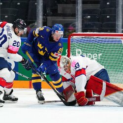 Švedijos – Didžiosios Britanijos rungtynių akimirka | IIHF nuotr. 5