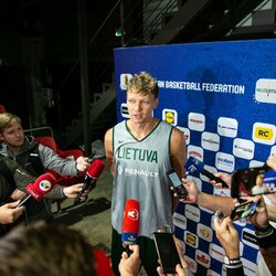 Lietuvos rinktinės treniruotė „Ryto“ arenoje | Josvydo Elinsko / BNS foto nuotr. 1