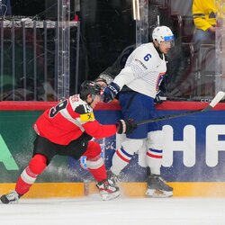 Austrija – Prancūzija rungtynių akimirka | IIHF nuotr. 4