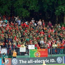 Portugalijos rinktinės sirgaliai LFF stadione | Sportas.lt/Tito Pacausko nuotr. 2