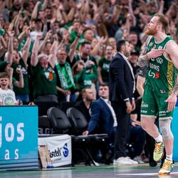 „Žalgirio“ LKL titulo šventimo akimirkos | Roko Lukoševičiaus/LKL nuotr. 1