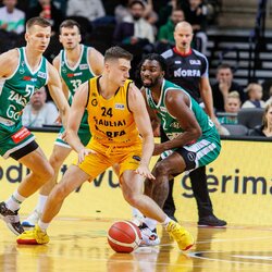 „Žalgiris“ - „Šiauliai“ rungtynių akimirka | Eriko Ovčarenko / BNS foto nuotr. 3