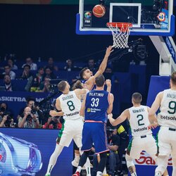 Lietuva - Serbija rungtynių akimirka | FIBA nuotr. 5