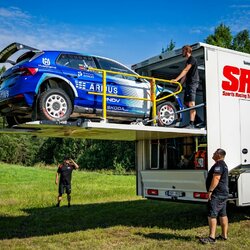 V.Žala į Mažeikius atsiveža Lietuvoje dar nematytą naująjį „Škoda“ ralio automobilį | Vytauto Dranginio nuotr. 6