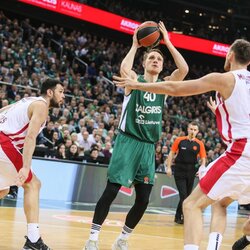 „Žalgiris“ - „Olympiacos“ rungtynių akimirka | Eriko Ovčarenko / BNS foto nuotr. 5