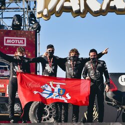 Dakaro finišo podiumas | Vytauto Pilkausko nuotr. 2