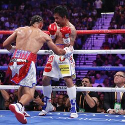 Manny Pacquiao ir Keitho Thurmano kovos akimirka | Scanpix nuotr. 6