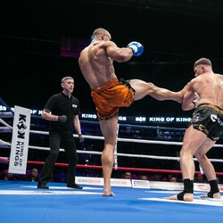Sergejaus Maslobojevo ir Fraserio Weightmano dvikovos akimirka | Juliaus Kalinsko / BNS foto nuotr. 3