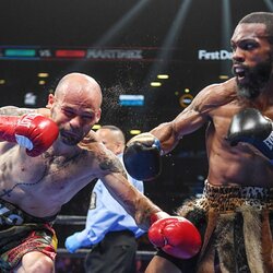 Deontay Wilderio ir Dominico Breazeale‘o dvikovos akimirka | Scanpix nuotr. 2