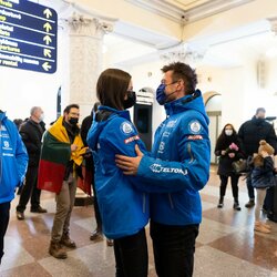 Vilniaus oro uoste sutikti Dakaro dalyviai | BNS nuotr. 4