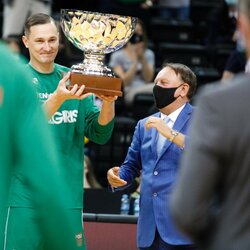 „Žalgiriui“ įteikti žiedai ir LKL čempionų taurė | Eriko Ovčarenko / BNS foto nuotr. 3