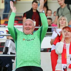 Futbolo sirgaliai „Sūduvos“ ir „Maccabi“ rungtynėse Mariaus Vizbaro / BNS foto nuotr. 5