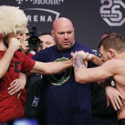 Chabibas Nurmagomedovas ir Conoras McGregoras | Scanpix nuotr. 1
