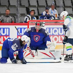 Slovėnija – Prancūzija rungtynių akimirka | IIHF nuotr. 1