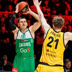 „Žalgiris“ – „Šiauliai“ rungtynių akimirka | Eriko Ovčarenko / BNS foto nuotr. 1