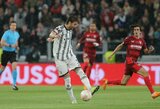 Europos lygos pusfinaliai: „Juventus“ 97-ąją minutę išplėšė lygiąsias su „Sevilla", „AS Roma“ minimaliu rezultatu nugalėjo „Bayer“